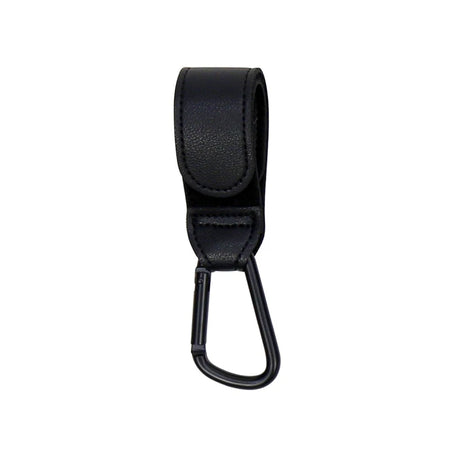 PU Leather Baby Stroller Hook - Versatile Cart Organizer 1pcs black