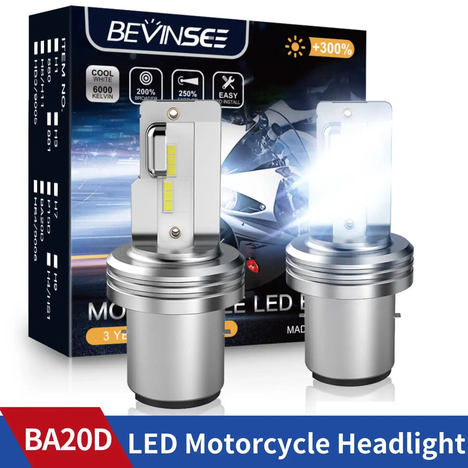 Bevinsee BA20D H6 LED Motosiklet Farı 12V Yüksek Düşük