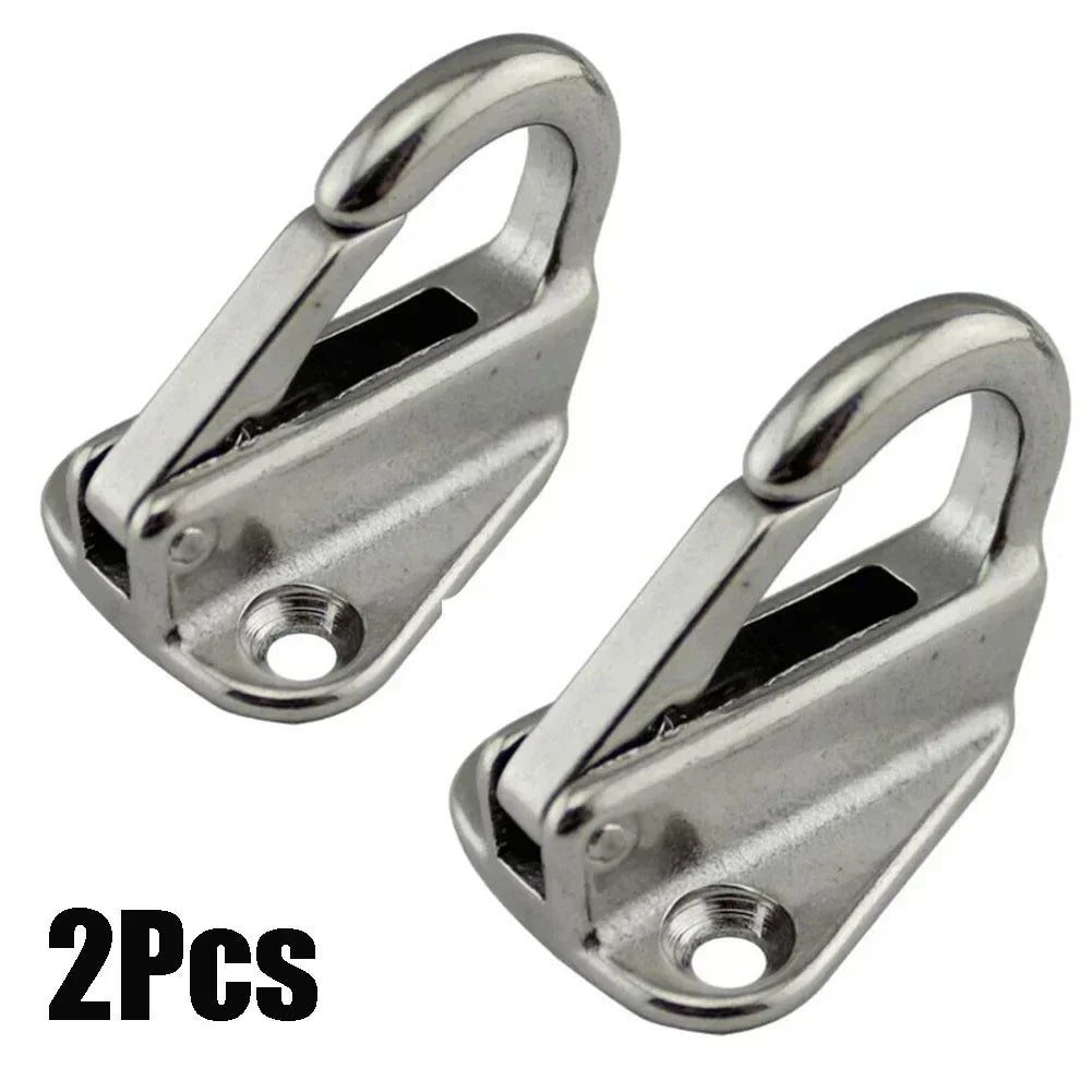 Heavy-Duty 316 Stainless Steel Spring Locked Fender Hook Set &ndash; 2 Pieces