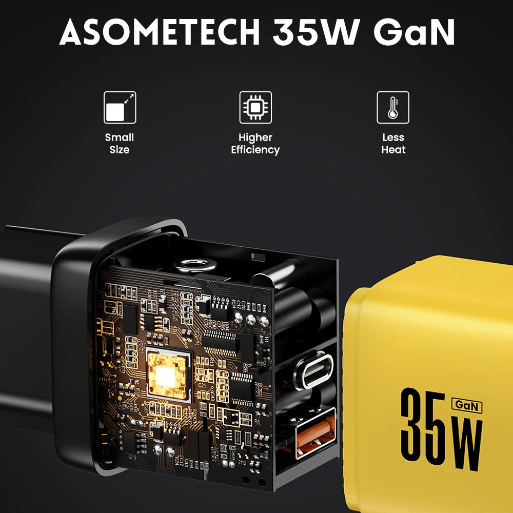 ASOMETECH USB C Charger 35W &ndash; Ultra-Fast Charging for iPhone and Samsung Devices