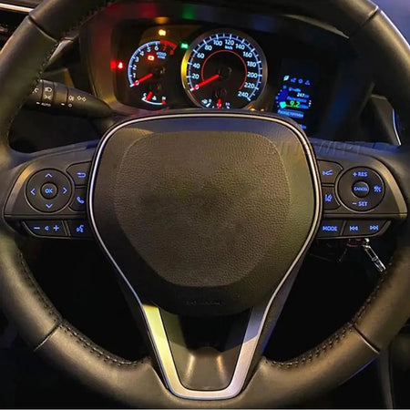 Left/Right Steering Wheel Cruise Control Switch Buttons With Frame For Toyota Corolla Levin RAV4 RAV 4 2019-2023 by InterCyprus Trading Ltd