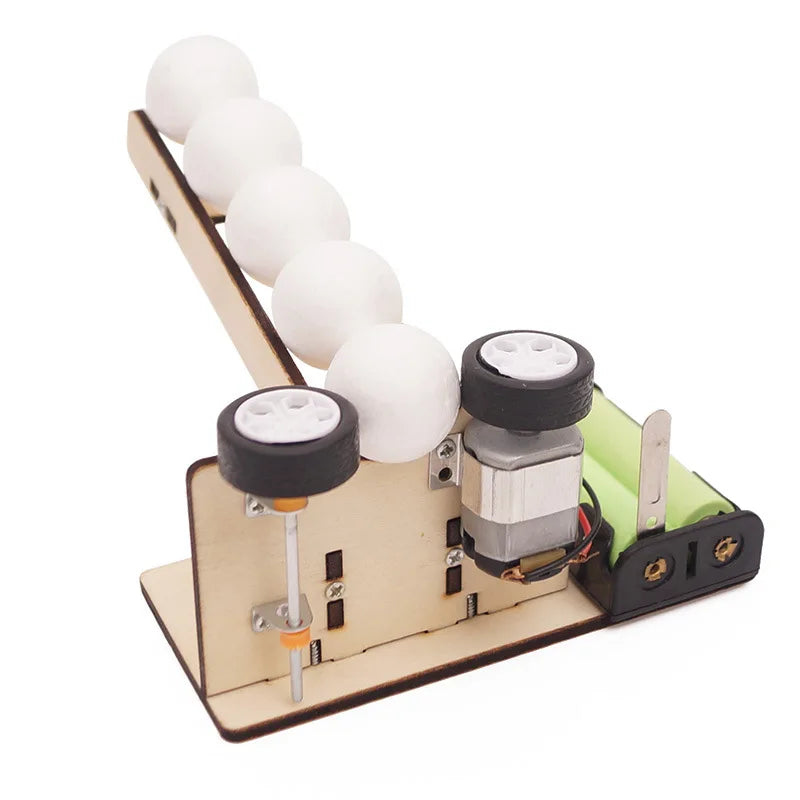 DIY Eco-Friendly Wooden STEM Science Kit: Pitching Machine Puzzle for Kids&rsquo; Educational and Experimental Play Pitching Machine
