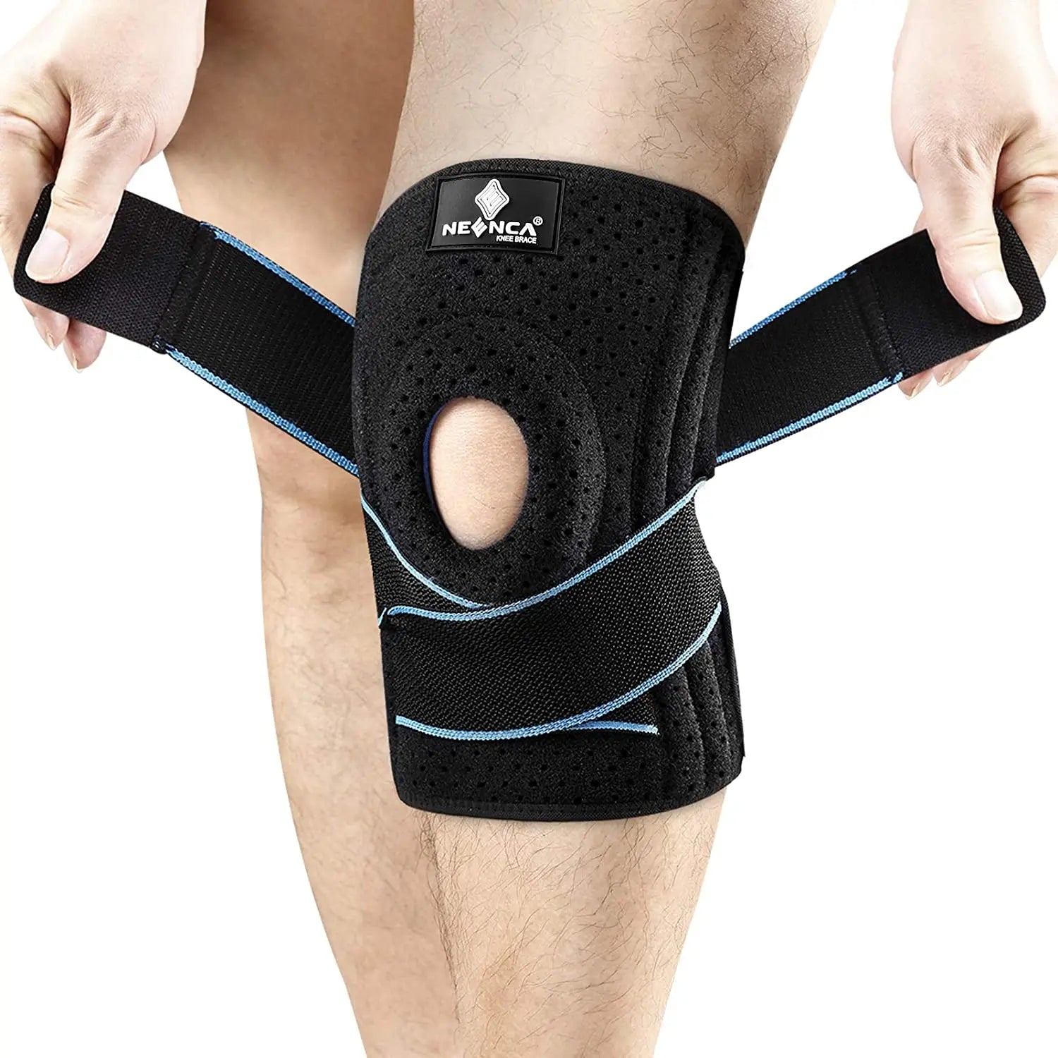 NEENCA Knee Braces for Pain Men &amp; Women with Patella Gel Pad Side Stabilizers, Arthritis, Meniscus Tear, ACL, Relief, Running Blue / M