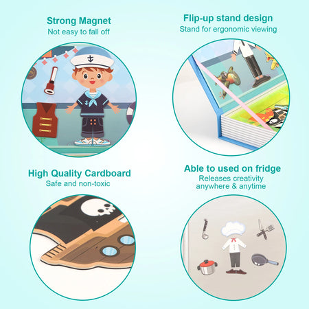 Funny Children's Magnetic Book Puzzles &ndash; Brain Training Toy