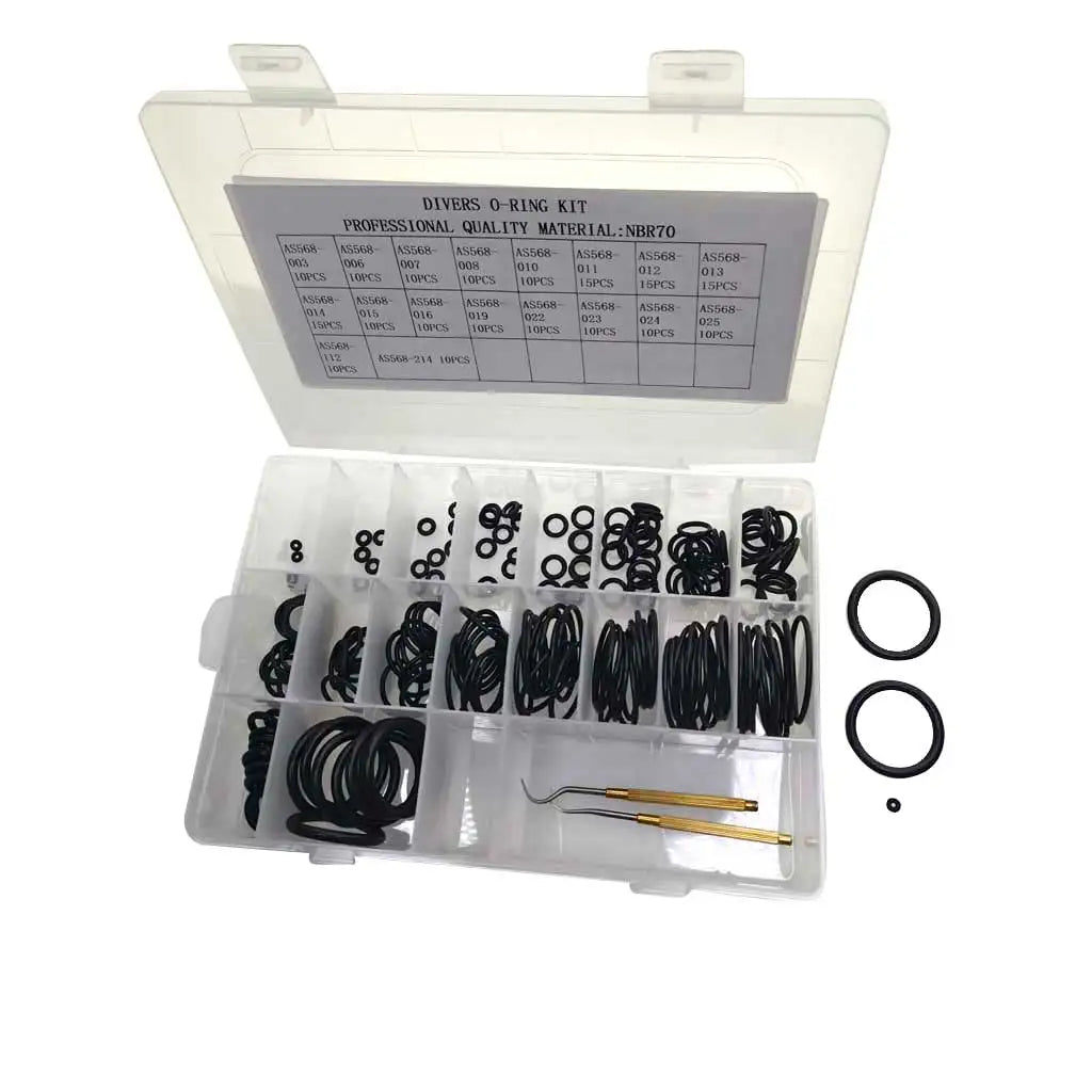 200PC Scuba Diving O-Ring Kit | Durable NBR Material | 18 Sizes