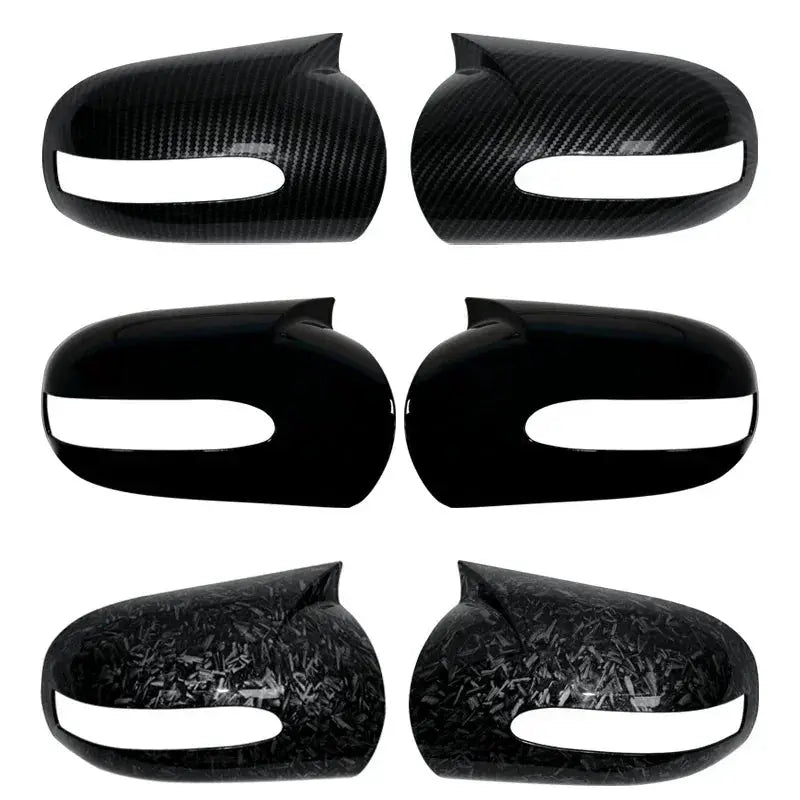 Carbon Black Side Rearview Mirror Cover Caps For Mercedes-Benz E,C-Class W211 W203 2001-2007 Mirror Shell LHD by InterCyprus Trading Ltd