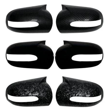 Carbon Black Side Rearview Mirror Cover Caps For Mercedes-Benz E,C-Class W211 W203 2001-2007 Mirror Shell LHD by InterCyprus Trading Ltd