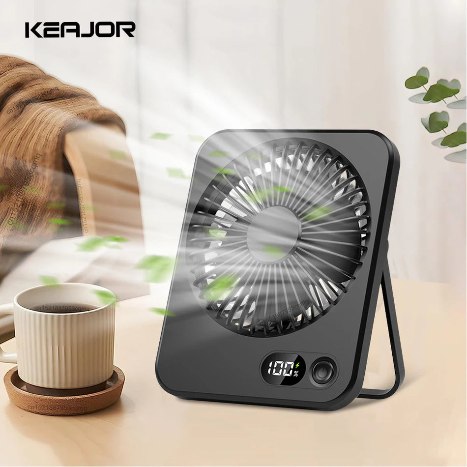 Mini Portable Desk Fan USB Rechargeable Desktop Fan &ndash; Quiet