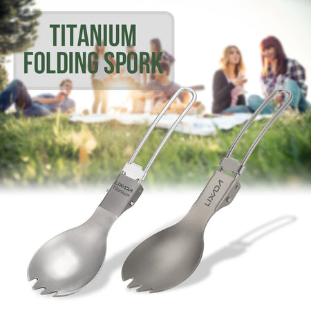 Lixada Titanium Folding Spork &ndash; Ultra Lightweight Spork
