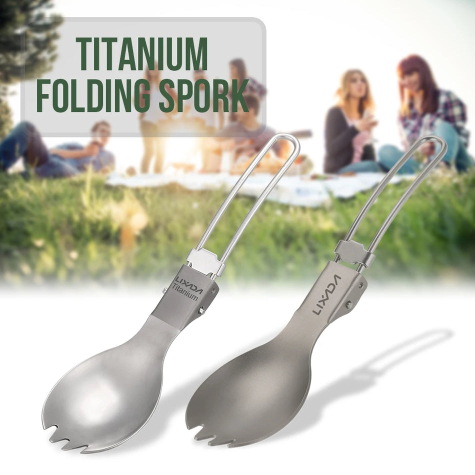 Lixada Titanium Folding Spork &ndash; Ultra Lightweight Spork