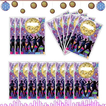 Neon Disco Party Decorations Set - TAKARA TOMY gift bags-10pcs / CHINA