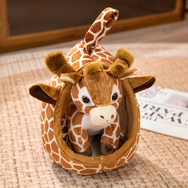 18cm Soft Plush Animal Dolls - Tiger, Leopard, Giraffe, Lion Giraffe yxj / about 18cm