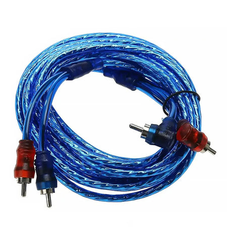 Automotive pure copper audio cable car audio system modification subwoofer amplifier 2 RCA to 2 RCA wire signal cable by InterCyprus Trading Ltd