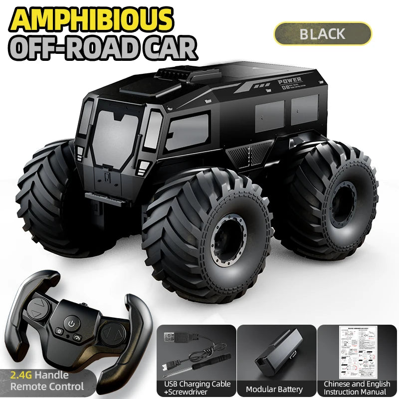 Cybertruck RC Monster Truck &ndash; Amphibious Waterproof Design Black 1B BOX