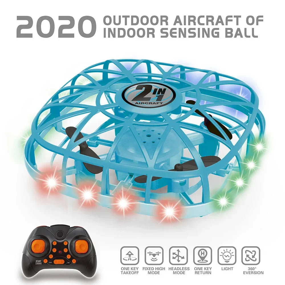 Mini Drone UFO &ndash; Hand Sensing Induction Technology Blue