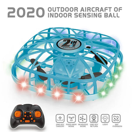 Mini Drone UFO &ndash; Hand Sensing Induction Technology Blue