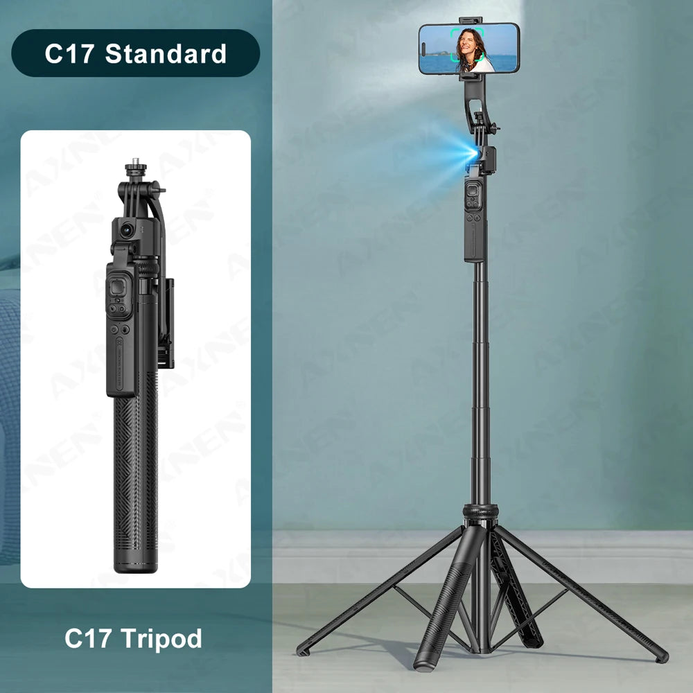 C17 Tripod for Mobile Phone Camera &ndash; 360 Degree Rotation with Wireless Remote C17 Standard / CHINA