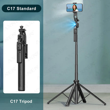 C17 Tripod for Mobile Phone Camera &ndash; 360 Degree Rotation with Wireless Remote C17 Standard / CHINA