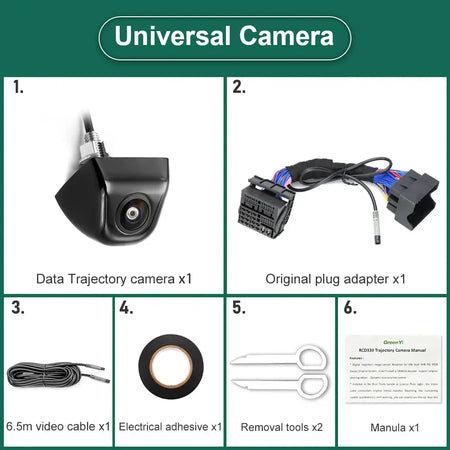 Canbus Data Dynamic Trajectory Car Reverse Backup Camera For Audi Q2 MQB MIB2 STD 2 Stereo 2017-2020, Plug and Play/ No Coding by InterCyprus Trading Ltd