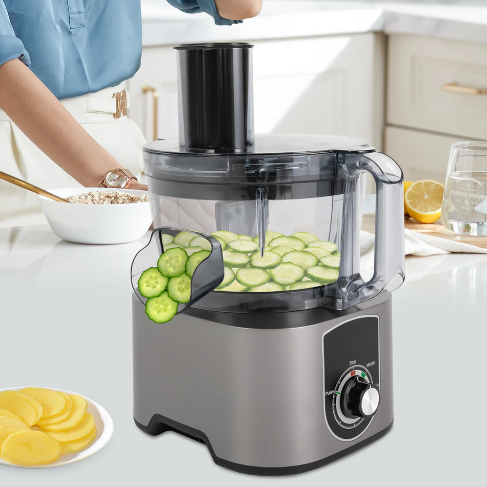 Affettatrice Vegetale Commerciale 600W – 3in1 Taglio e Dado