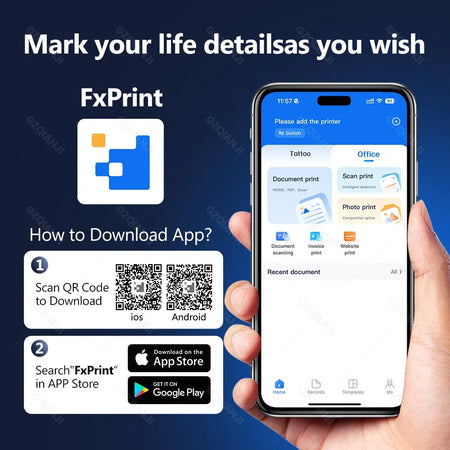 Portable A4 Thermal Printer Bluetooth &ndash; Wireless Printing