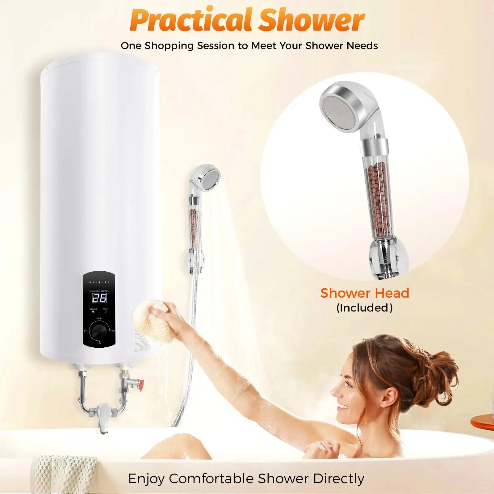 Electric Tank Water Heater 100L &ndash; Temperature 77 To 167 F