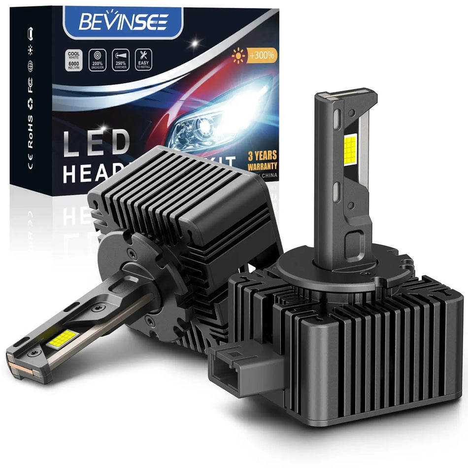 Bevinsee LED Hovedlyspærer 6000K 12V CANBUS Plug And Play