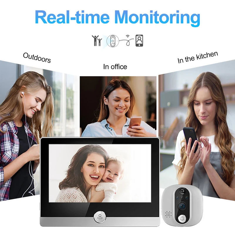 Tuya Smart Video Doorbell Camera &ndash; Peephole Doorbell 1080P