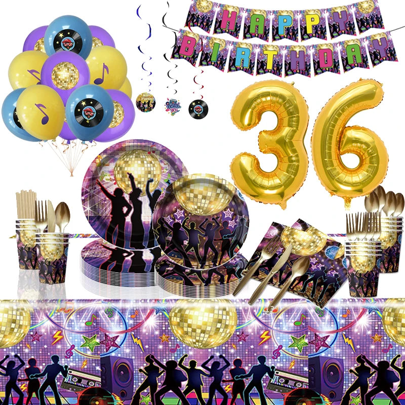 Neon Disco Party Decorations Set - TAKARA TOMY