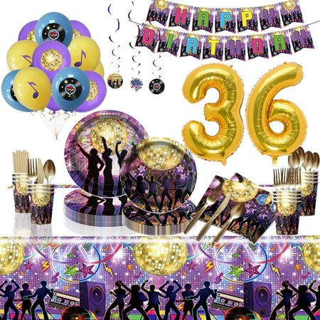 Neon Disco Party Decorations Set - TAKARA TOMY