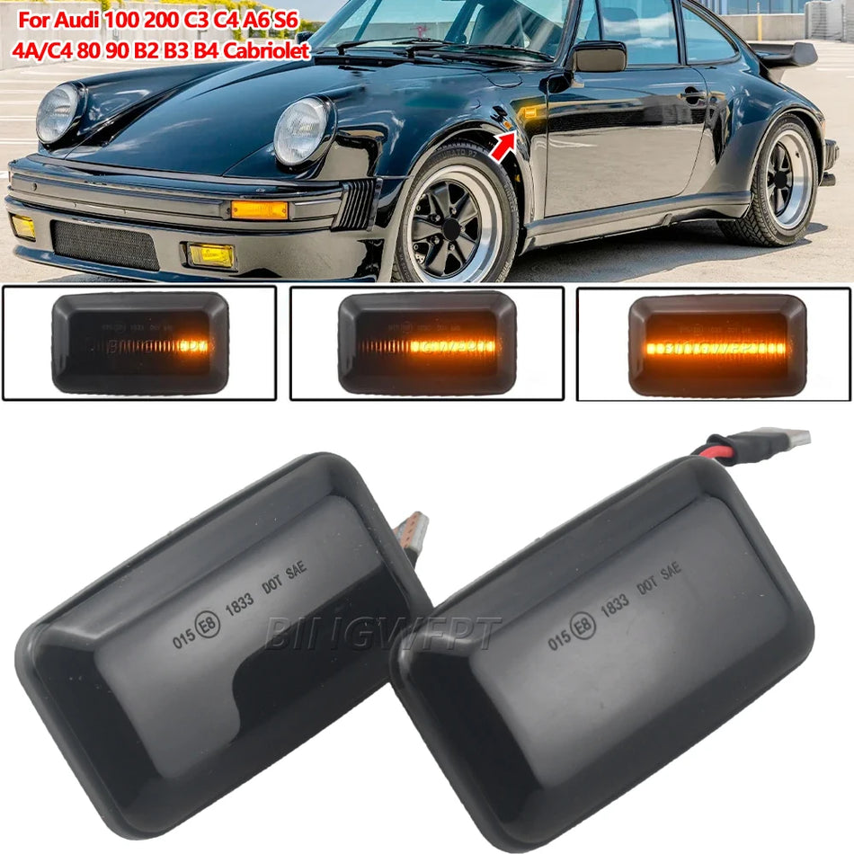 Dinamisks LED sānu marķieris Audi A6 S6 100 C3 C4 200 80 90 B2/B3/B4