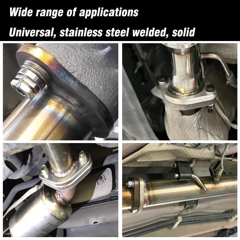 304 Stainless Exhaust Pipe Flange Connector Joint 2 Bolt 52mm 64mm 77mm by InterCyprus Trading Ltd