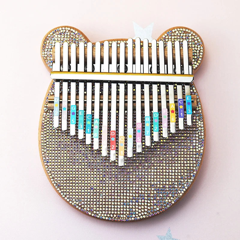 Kalimba 17 Keys Thumb Piano, Portable for Beginners, Children's Music Gift