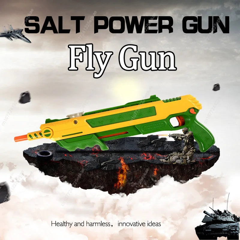 New Salt Power Gun Fly And Mosquito Toy Gift Kids Unisex