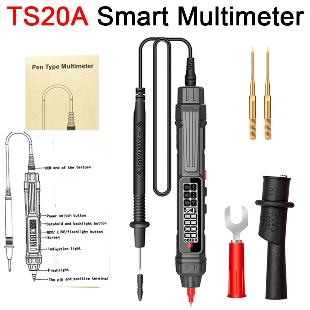 Smart Digital Multimeter 6000 Counts | High Precision Auto Range Voltage Detector TS20A Accessory 1 / CHINA