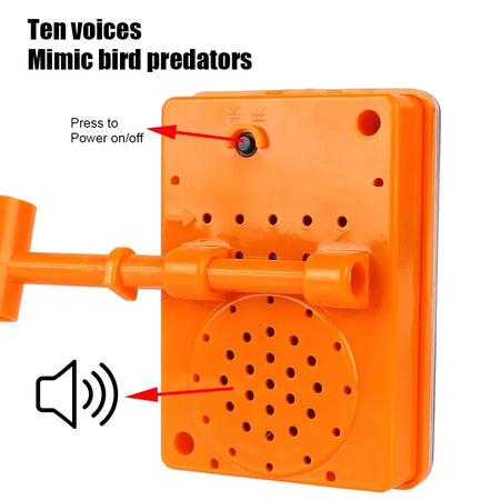 Solar Powered 3-in-1 Bird Repeller &ndash; Ultrasonic Sound and Reflective Flash