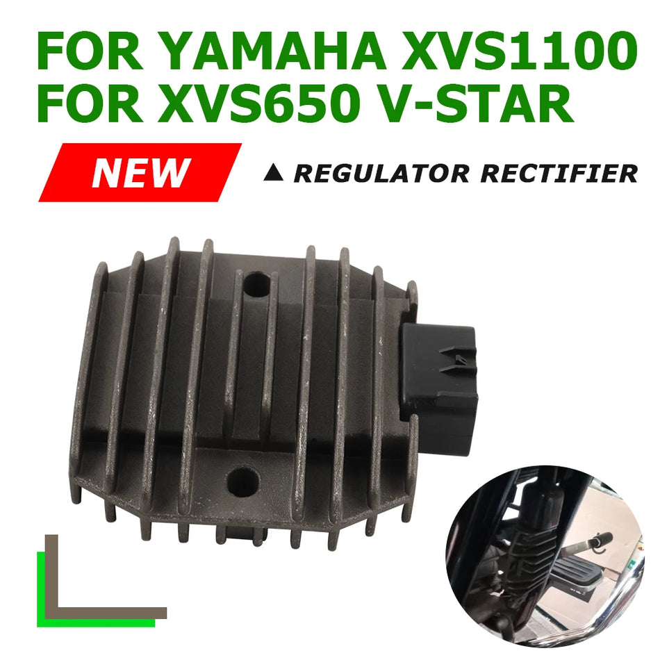Yamaha XVS1100 V-Star XVS650 VStar Custom Voltage Regulator Rectifier, Metal