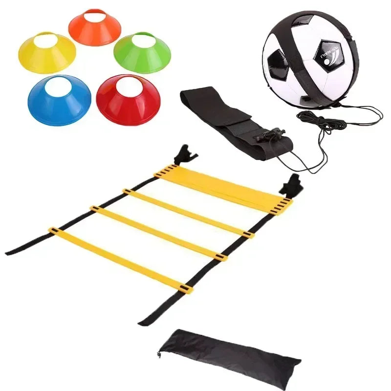Football Speed Agility Training Kit with Juggle Bag and Obstacle Accessories