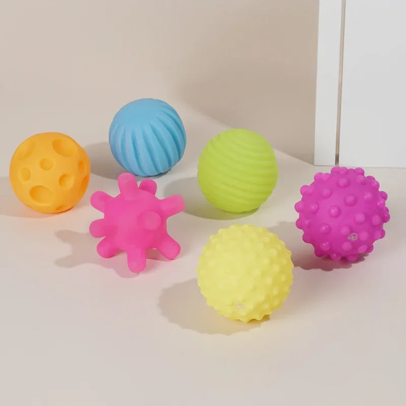 6Pcs Textured Multi Ball Set &ndash; Develops Baby's Senses
