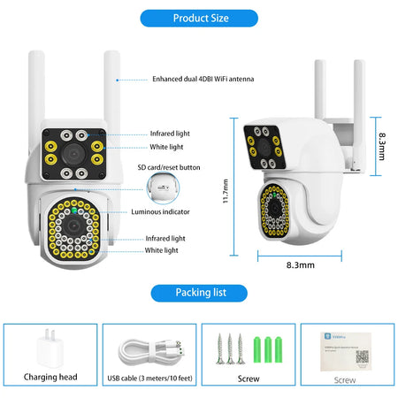 V380 Pro &ndash; 2MP Dual Lens IP66 Outdoor Security Camera
