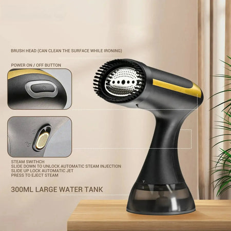 1500W Fast Heat Handheld Garment Steamer 350ml Travel