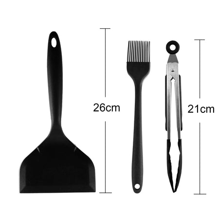 Silicone Kitchenware Cooking Set &ndash; Eco-Friendly Non-Stick Utensils 3pcs 1
