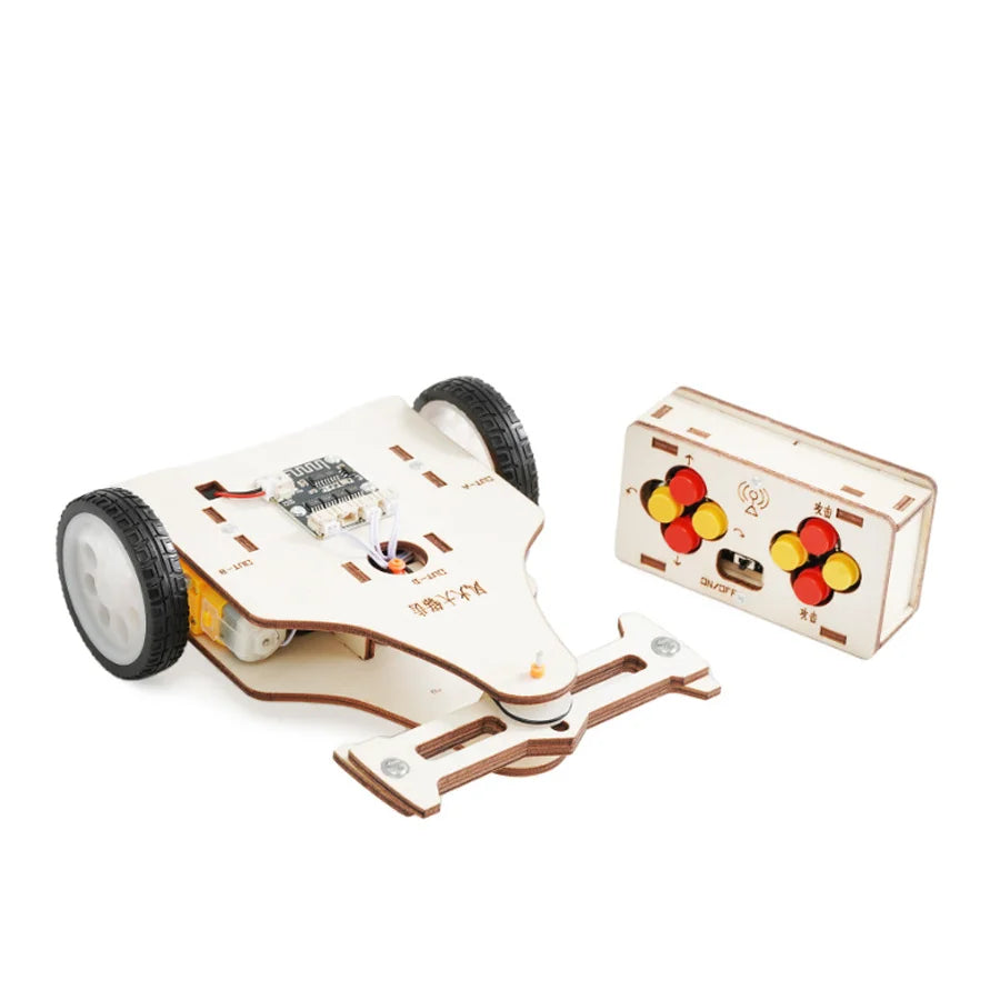 Dřevěné dálkově ovládané bojové vozidla vzdělávací DIY fyzikální sada