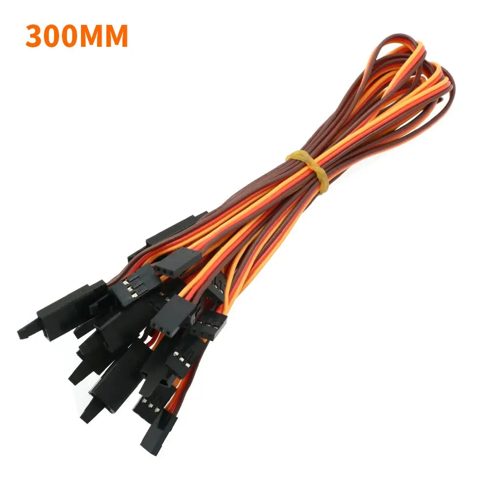 10Pcs 100 /150 / 200 / 300 / 500 / 1000mm Anti-loose 60 Core Servo Extension Lead Wire Cable For RC Futaba JR Male to Female by InterCyprus Trading Ltd