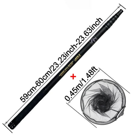 MBLN Ultralight Carbon Fiber Telescopic Fishing Landing Net, 328cm Total 328cm