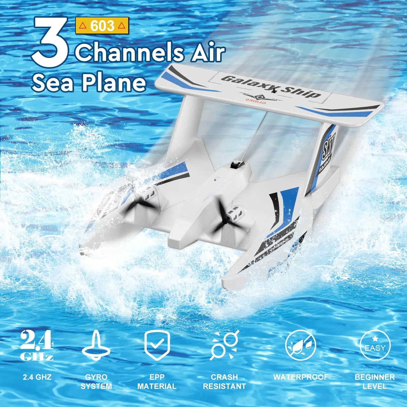 Amphibious Waterproof RC Glider &ndash; Gyro Stabilized Flight