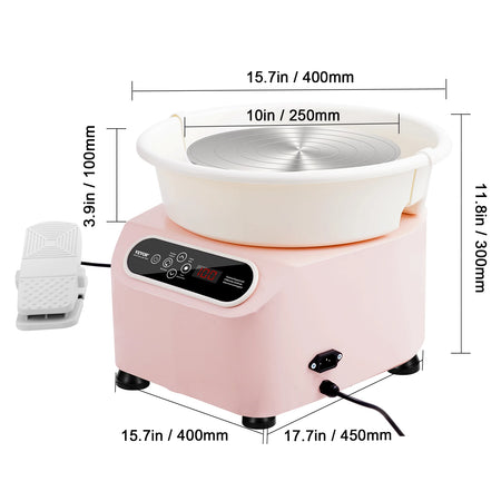 SucceBuy Pottery Wheel 11 Inch &ndash; Direct Drive 450W 10in Pink 350W / Poland