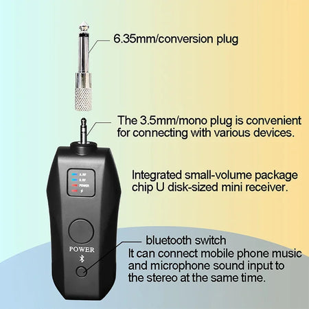 UHF Wireless Karaoke Microphone Bluetooth Receiver &ndash; Reverb