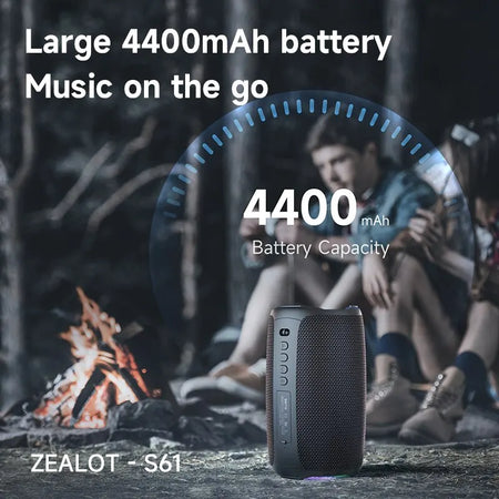 Zealot-S61 Portable Bluetooth Speaker &ndash; Dual Diaphragm Bass