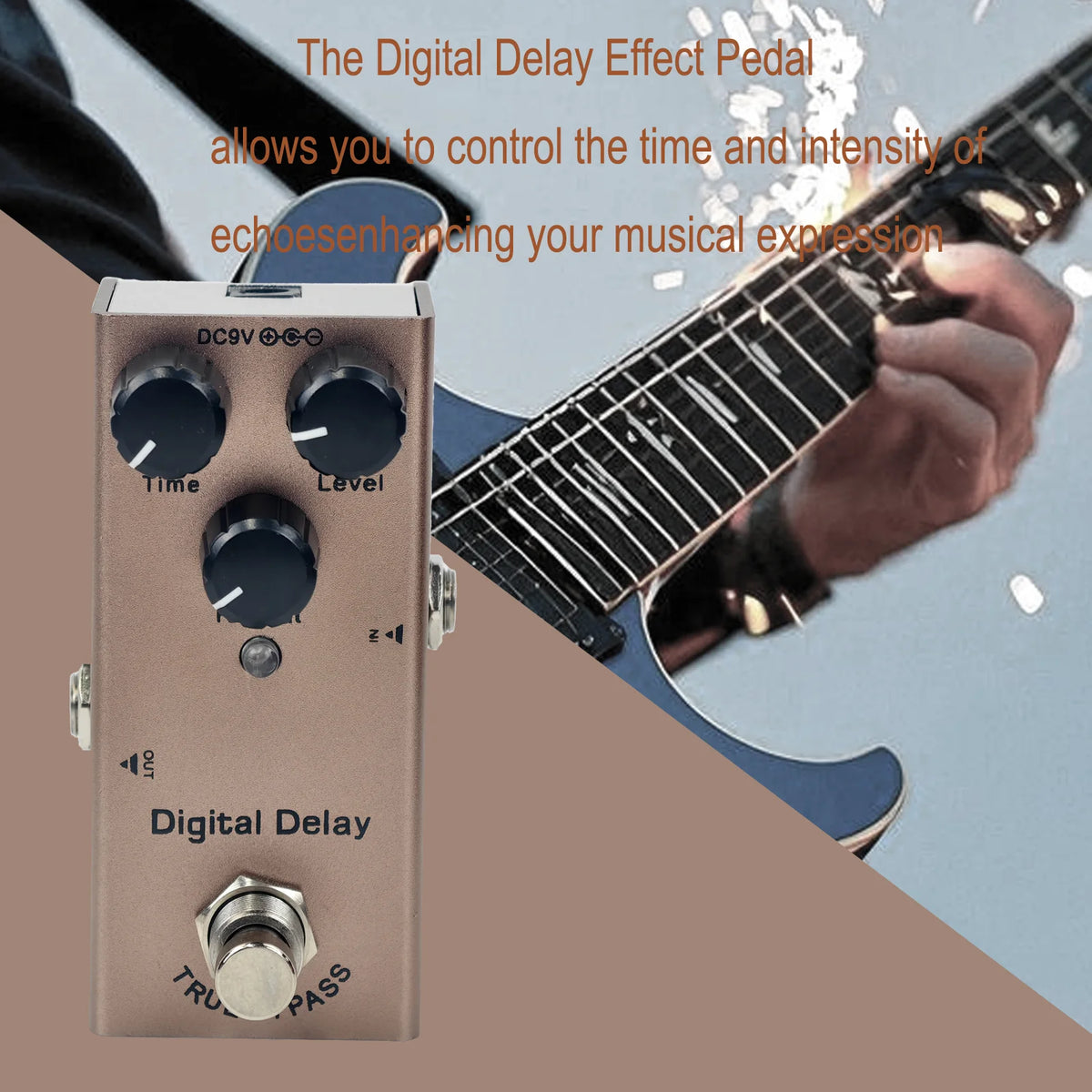 Miwayer Multi-Effect Guitar Pedal &ndash; True Bypass Rich Tones 08-Digital Delay